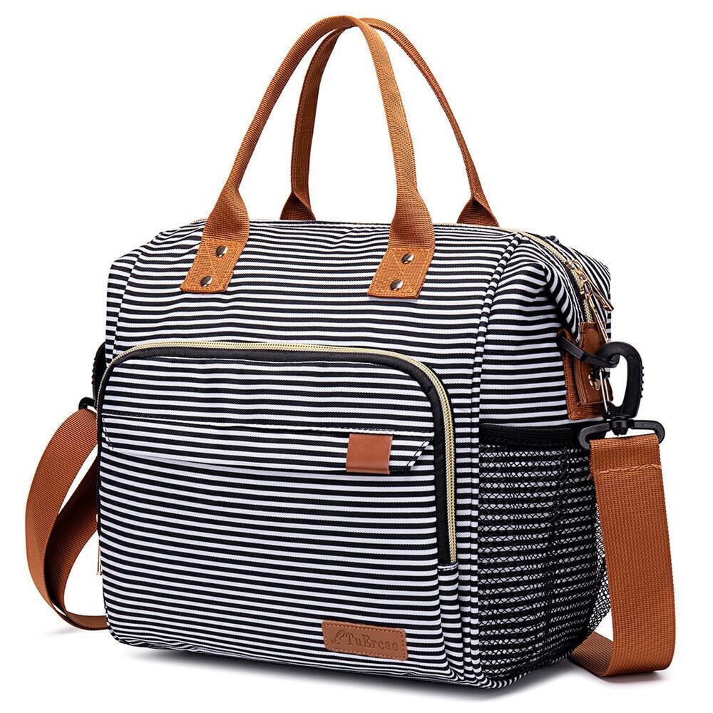 Insulated Lunch Bag - Large Portable Cooler Lunch Box- Tote Lunch Bag Organizer